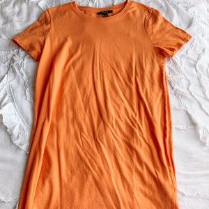 Orange T-shirt dress